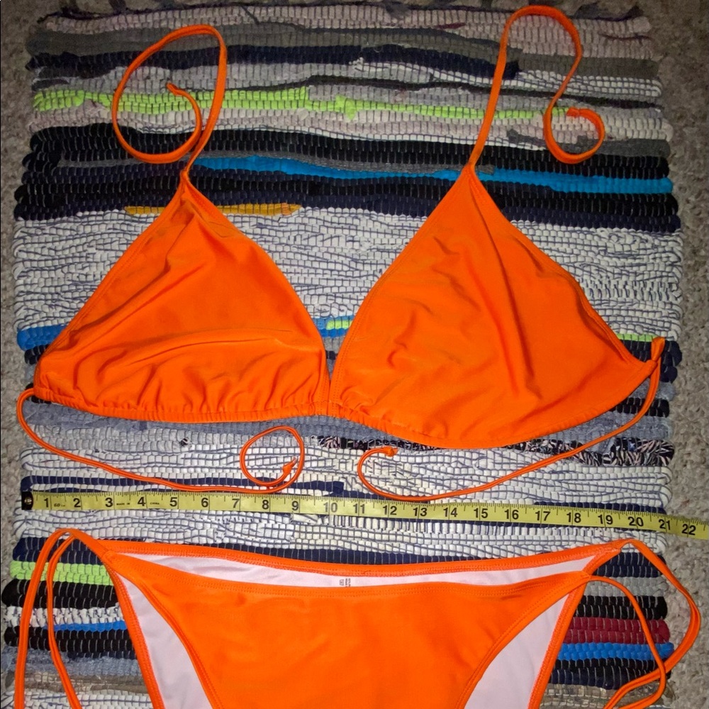 Plus Halter Triangle Tie Side Bikini Swimsuit